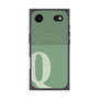 プレミアムスクエアケース with MagSafe［ オリジナル - initial two tone - Q green ］