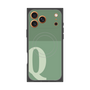 プレミアムスクエアケース with MagSafe［ オリジナル - initial two tone - Q green ］