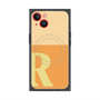 プレミアムスクエアケース with MagSafe［ オリジナル - initial two tone - R orange ］