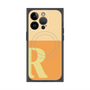 プレミアムスクエアケース with MagSafe［ オリジナル - initial two tone - R orange ］
