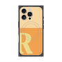 プレミアムスクエアケース with MagSafe［ オリジナル - initial two tone - R orange ］