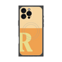 プレミアムスクエアケース with MagSafe［ オリジナル - initial two tone - R orange ］