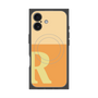 プレミアムスクエアケース with MagSafe［ オリジナル - initial two tone - R orange ］
