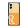 プレミアムスクエアケース with MagSafe［ オリジナル - initial two tone - R orange ］