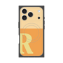 プレミアムスクエアケース with MagSafe［ オリジナル - initial two tone - R orange ］