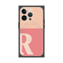 プレミアムスクエアケース with MagSafe［ オリジナル - initial two tone - R pink ］