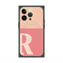プレミアムスクエアケース with MagSafe［ オリジナル - initial two tone - R pink ］