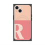プレミアムスクエアケース with MagSafe［ オリジナル - initial two tone - R pink ］