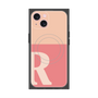 プレミアムスクエアケース with MagSafe［ オリジナル - initial two tone - R pink ］
