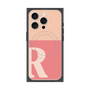 プレミアムスクエアケース with MagSafe［ オリジナル - initial two tone - R pink ］