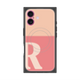 プレミアムスクエアケース with MagSafe［ オリジナル - initial two tone - R pink ］