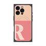 プレミアムスクエアケース with MagSafe［ オリジナル - initial two tone - R pink ］