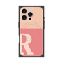 プレミアムスクエアケース with MagSafe［ オリジナル - initial two tone - R pink ］