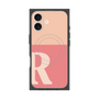 プレミアムスクエアケース with MagSafe［ オリジナル - initial two tone - R pink ］