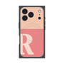 プレミアムスクエアケース with MagSafe［ オリジナル - initial two tone - R pink ］