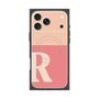 プレミアムスクエアケース with MagSafe［ オリジナル - initial two tone - R pink ］