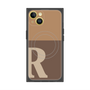 プレミアムスクエアケース with MagSafe［ オリジナル - initial two tone - R brown ］
