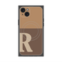 プレミアムスクエアケース with MagSafe［ オリジナル - initial two tone - R brown ］