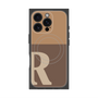 プレミアムスクエアケース with MagSafe［ オリジナル - initial two tone - R brown ］
