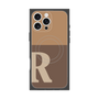 プレミアムスクエアケース with MagSafe［ オリジナル - initial two tone - R brown ］