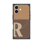 プレミアムスクエアケース with MagSafe［ オリジナル - initial two tone - R brown ］