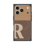 プレミアムスクエアケース with MagSafe［ オリジナル - initial two tone - R brown ］
