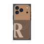 プレミアムスクエアケース with MagSafe［ オリジナル - initial two tone - R brown ］