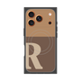 プレミアムスクエアケース with MagSafe［ オリジナル - initial two tone - R brown ］