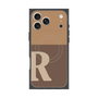 プレミアムスクエアケース with MagSafe［ オリジナル - initial two tone - R brown ］