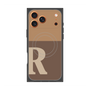 プレミアムスクエアケース with MagSafe［ オリジナル - initial two tone - R brown ］