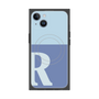 プレミアムスクエアケース with MagSafe［ オリジナル - initial two tone - R blue ］