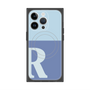 プレミアムスクエアケース with MagSafe［ オリジナル - initial two tone - R blue ］