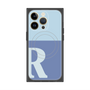 プレミアムスクエアケース with MagSafe［ オリジナル - initial two tone - R blue ］