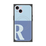プレミアムスクエアケース with MagSafe［ オリジナル - initial two tone - R blue ］
