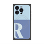 プレミアムスクエアケース with MagSafe［ オリジナル - initial two tone - R blue ］