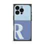 プレミアムスクエアケース with MagSafe［ オリジナル - initial two tone - R blue ］