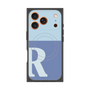 プレミアムスクエアケース with MagSafe［ オリジナル - initial two tone - R blue ］