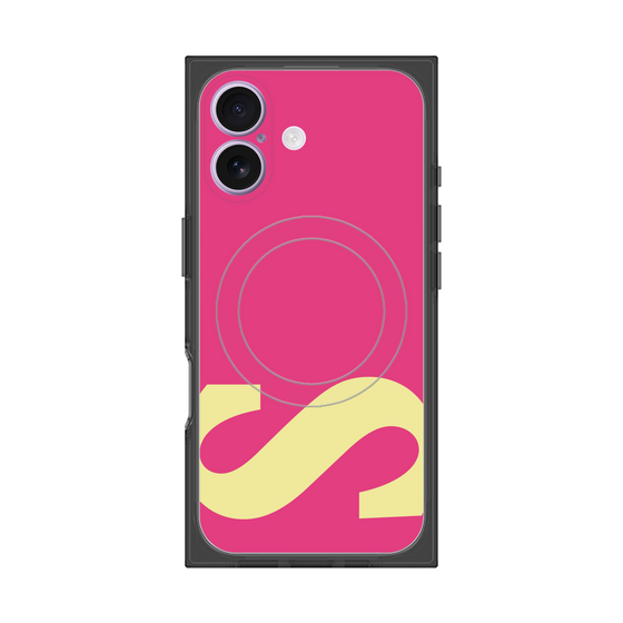 プレミアムスクエアケース with MagSafe［ オリジナル - initial color - S pink ］