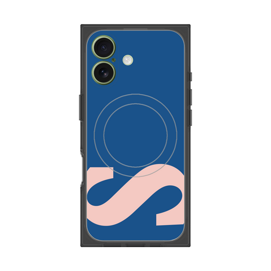プレミアムスクエアケース with MagSafe［ オリジナル - initial color - S navy ］