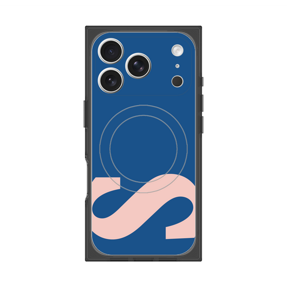 プレミアムスクエアケース with MagSafe［ オリジナル - initial color - S navy ］