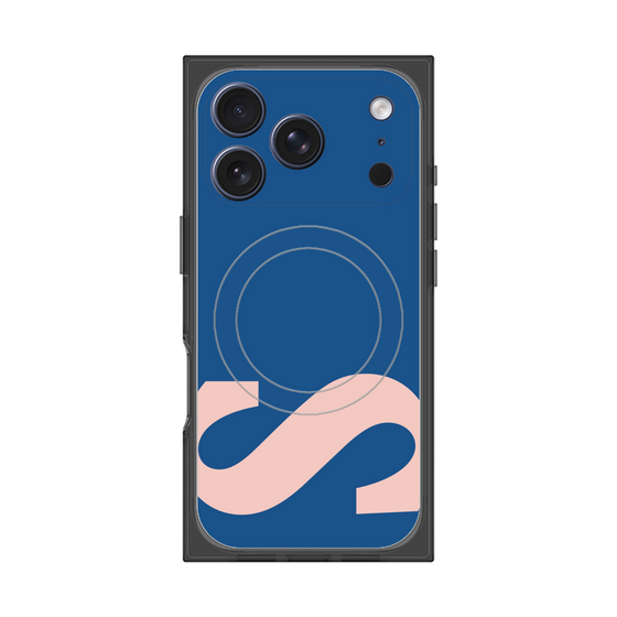 プレミアムスクエアケース with MagSafe［ オリジナル - initial color - S navy ］