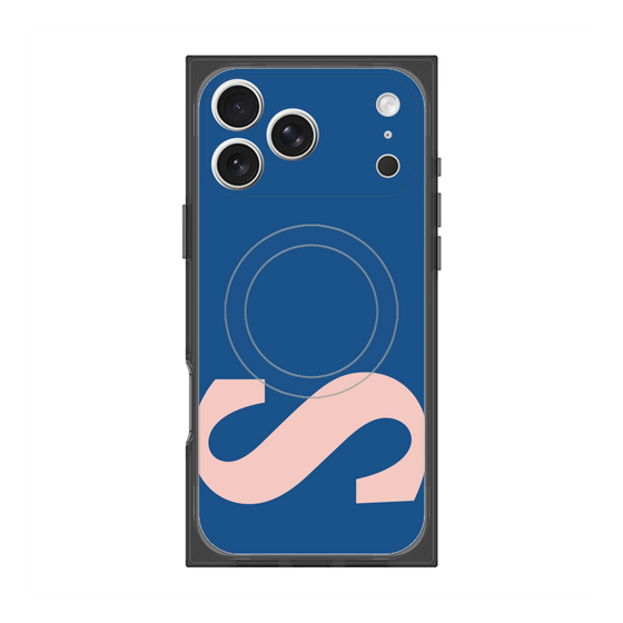 プレミアムスクエアケース with MagSafe［ オリジナル - initial color - S navy ］
