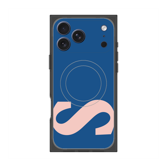 プレミアムスクエアケース with MagSafe［ オリジナル - initial color - S navy ］