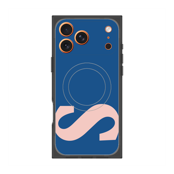 プレミアムスクエアケース with MagSafe［ オリジナル - initial color - S navy ］