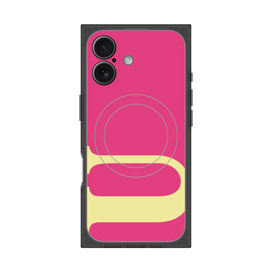 プレミアムスクエアケース with MagSafe［ オリジナル - initial color - U pink ］