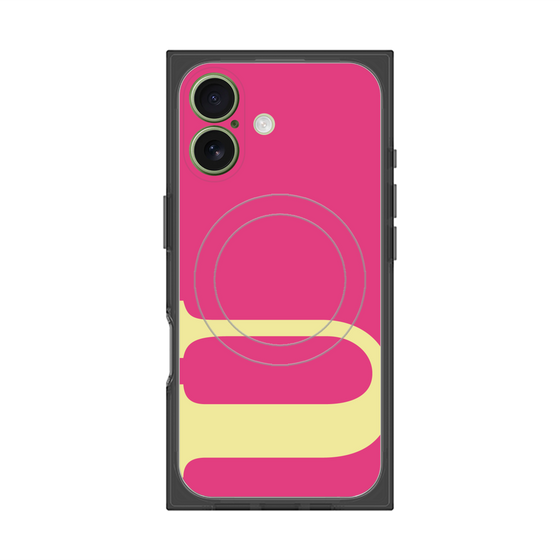 プレミアムスクエアケース with MagSafe［ オリジナル - initial color - U pink ］