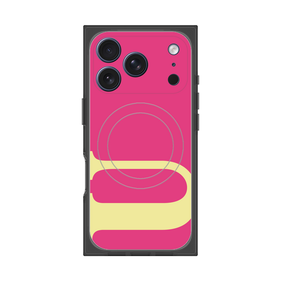 プレミアムスクエアケース with MagSafe［ オリジナル - initial color - U pink ］