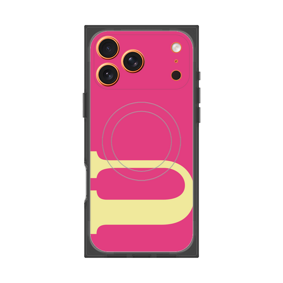 プレミアムスクエアケース with MagSafe［ オリジナル - initial color - U pink ］