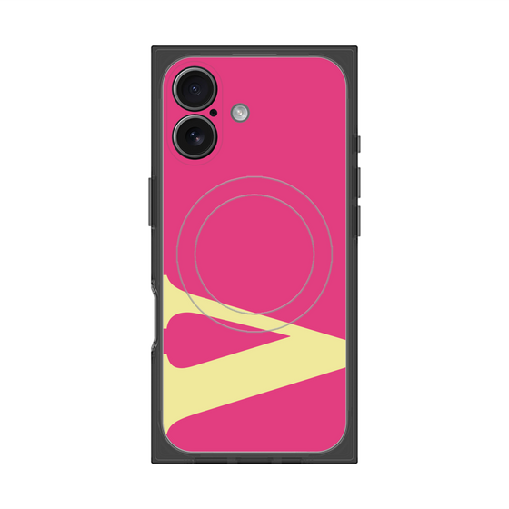 プレミアムスクエアケース with MagSafe［ オリジナル - initial color - V pink ］
