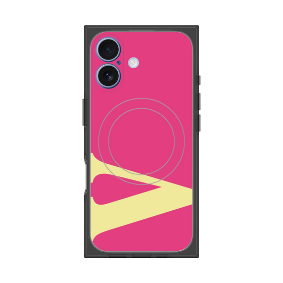 プレミアムスクエアケース with MagSafe［ オリジナル - initial color - V pink ］